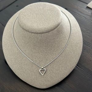David Yurman Cable Classic heart necklace 16” chain.